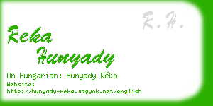 reka hunyady business card